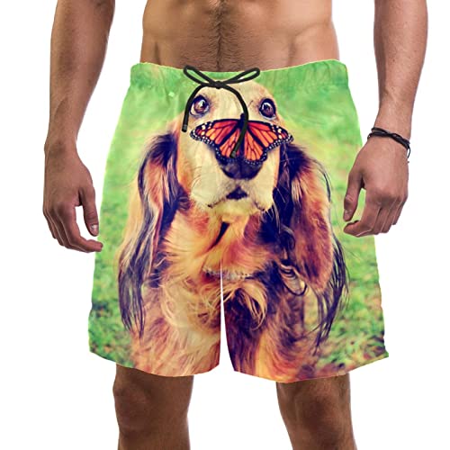 Short de plage pour hommes HadHfun léger avec imprimé animalier estival
