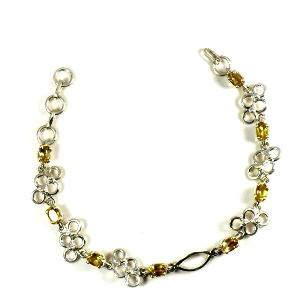 Citrine naturelle ovale en argent 925 : le cadeau d'anniversaire idéal - 5