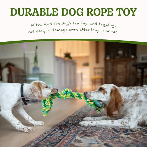 Image of SHARLOVY Dog Rope Toy for Medium Dogs | 2 Pack Heavy Duty Dog Chew Toys for Aggressive Chewers， Interactive Tug of War Dog Toys for Medium to Large Breed