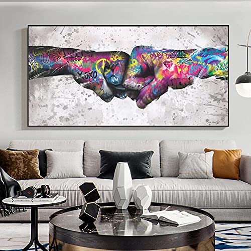 Toile Peinture Street Art graffiti coloré pour un intérieur plein d'énergie