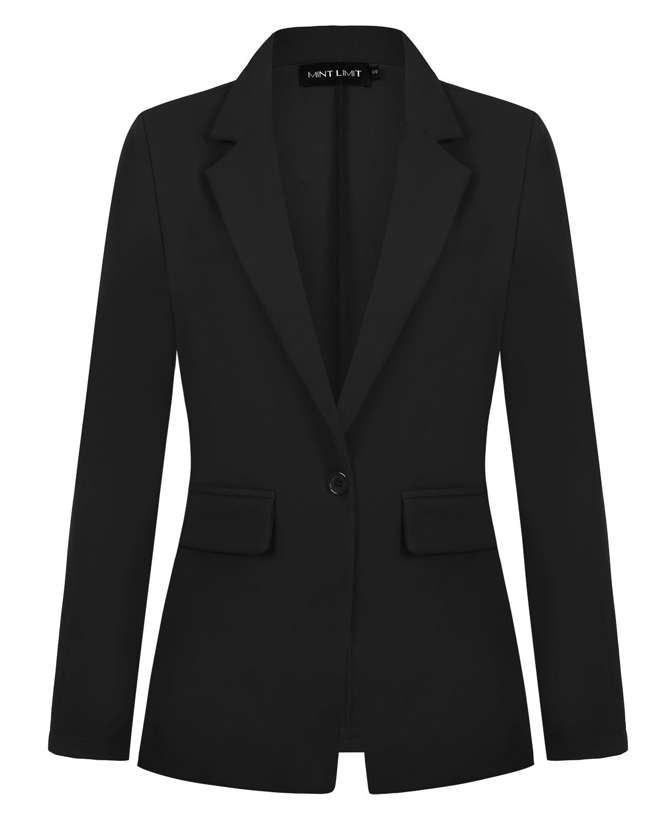 MINTLIMIT Blazers for Women One Button Jacket Suits Notched Lapel Classic Casual Formal Long Sleeve Blazer with Pockets