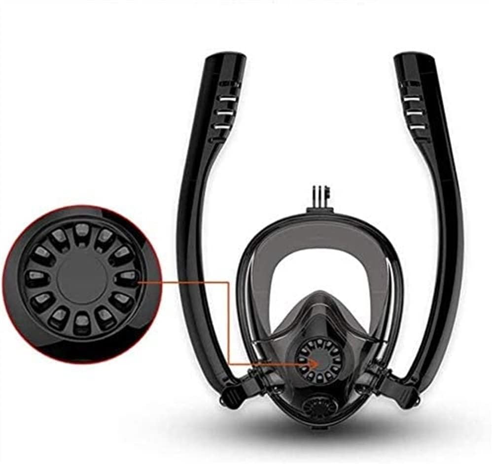 Snorkel Mask Full Face, 180° View Anti-Fog Anti-Leak Snorkeling Mask, Safety Breathing System for Adult Youth Kids
