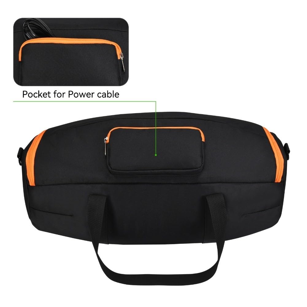 Harte Tragetasche für JBL für boombox 4, stoßfeste Reisetasche mit Schultergurt, schützende Aufbewahrungsbox für Lautsprecher und Zubehör, Schwarz