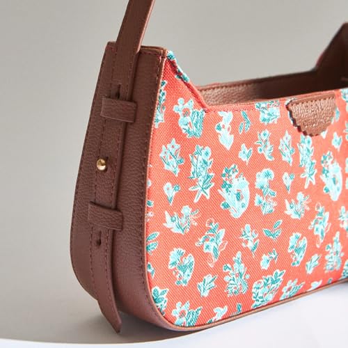 Image of TEAL BY CHUMBAK Women's Sling Bag |Shoulder Bag | Crossbody Bag | Printed canvas PU With Zipper closure and shoulder strap