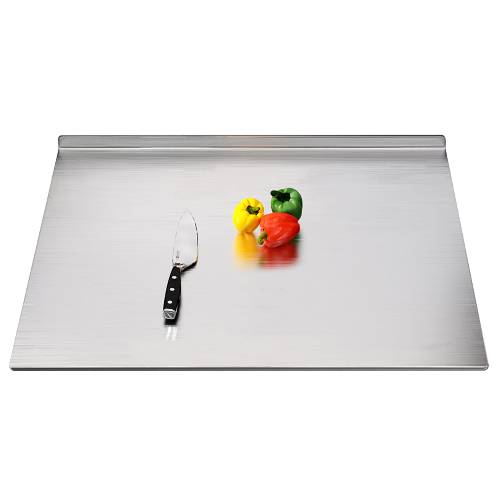 Tabla de Cortar de Acero Inoxidable 304 Extra Grande - Tabla de Masa Fácil de Limpiar Para Amasar, Placa de Cocina Plegable de 2 cm (58 x 60 cm)