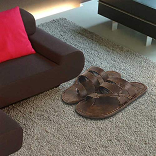 Image of DRUNKEN Slippers For Mens Synthetic Leather Slides Flips Flops non slip