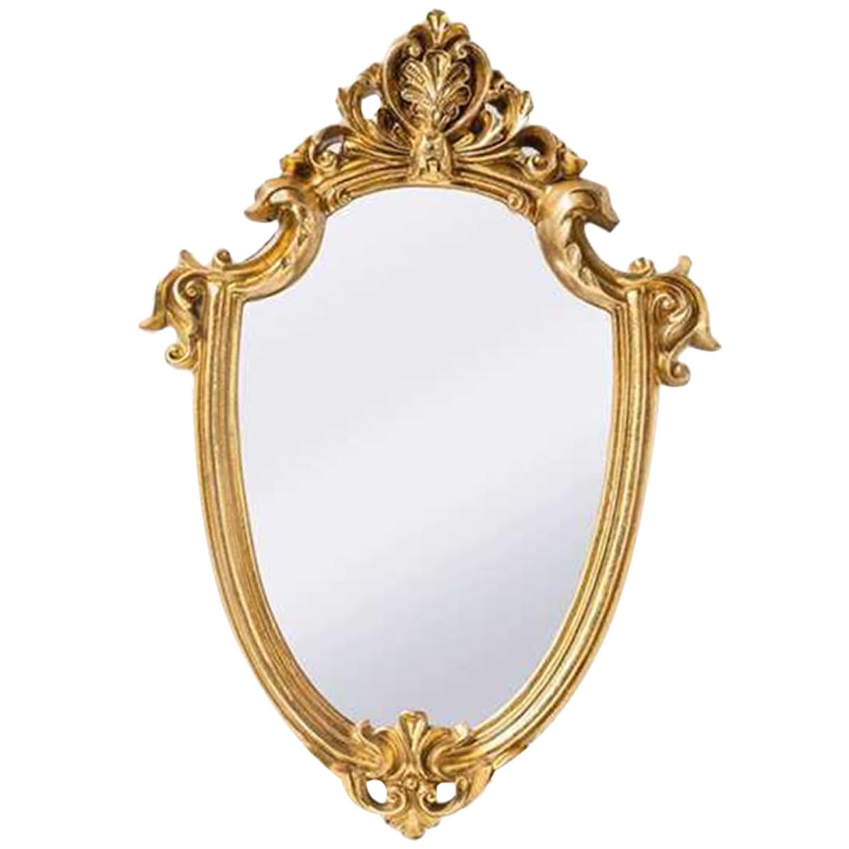 Miroir mural décoratif rétro or en relief pour créer une ambiance douce et vintage