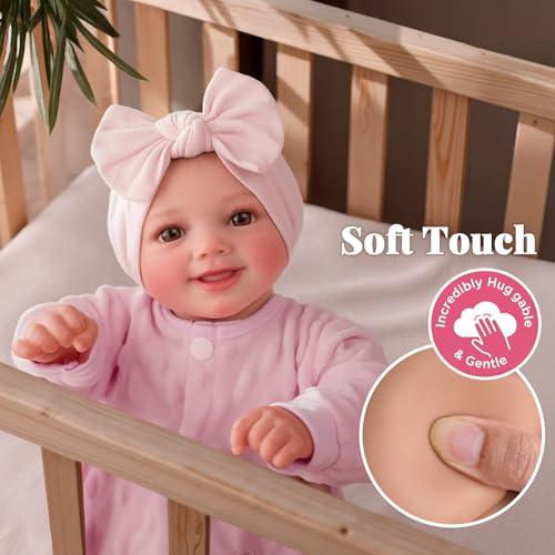 Muñeca Reborn Baby Dolls Sunny de 17 pulgadas realista miniatura 3