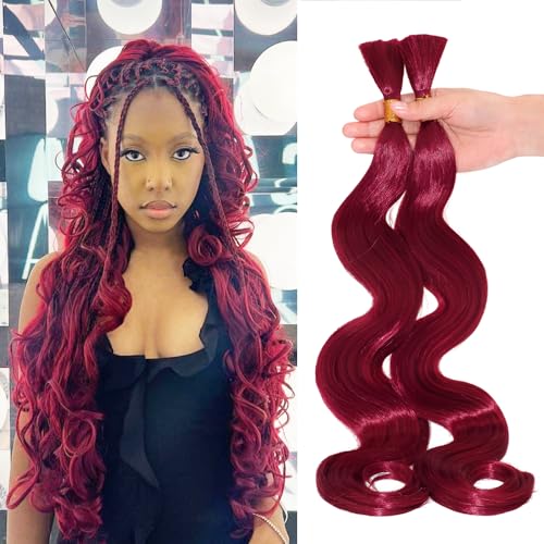 Body Wave Bulk hair for Braiding Wet and Wavy Micro Braiding Hair No Weft Faux Body Wave Braiding Hair Extensions for Box Boho Braids 150g with 2Bundles #bug (20inch)