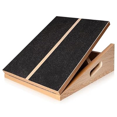 Wooden Slant Board for Calf Stretching – Professional Incline Calf Stretcher for Injury Prevention, Adjustable Calf Stretcher Slant Board for Foot Ankle, Achilles, Knee, Heel and Leg Exercise