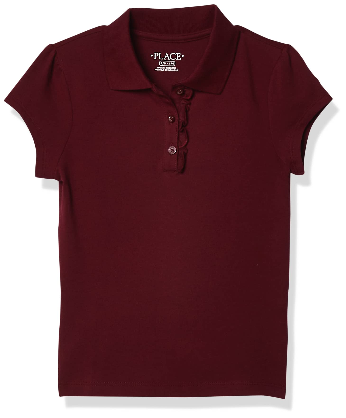 The Children's Place Girls Short Sleeve Ruffle Pique Polo