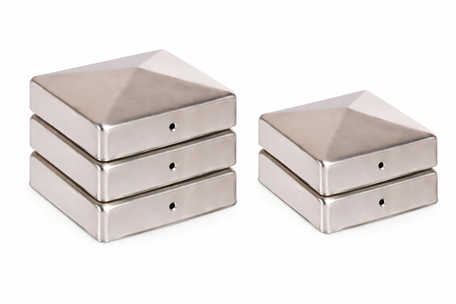 Vivagardea 5 X Pyramid Post Caps 91 X 91 Mm Stainless Steel