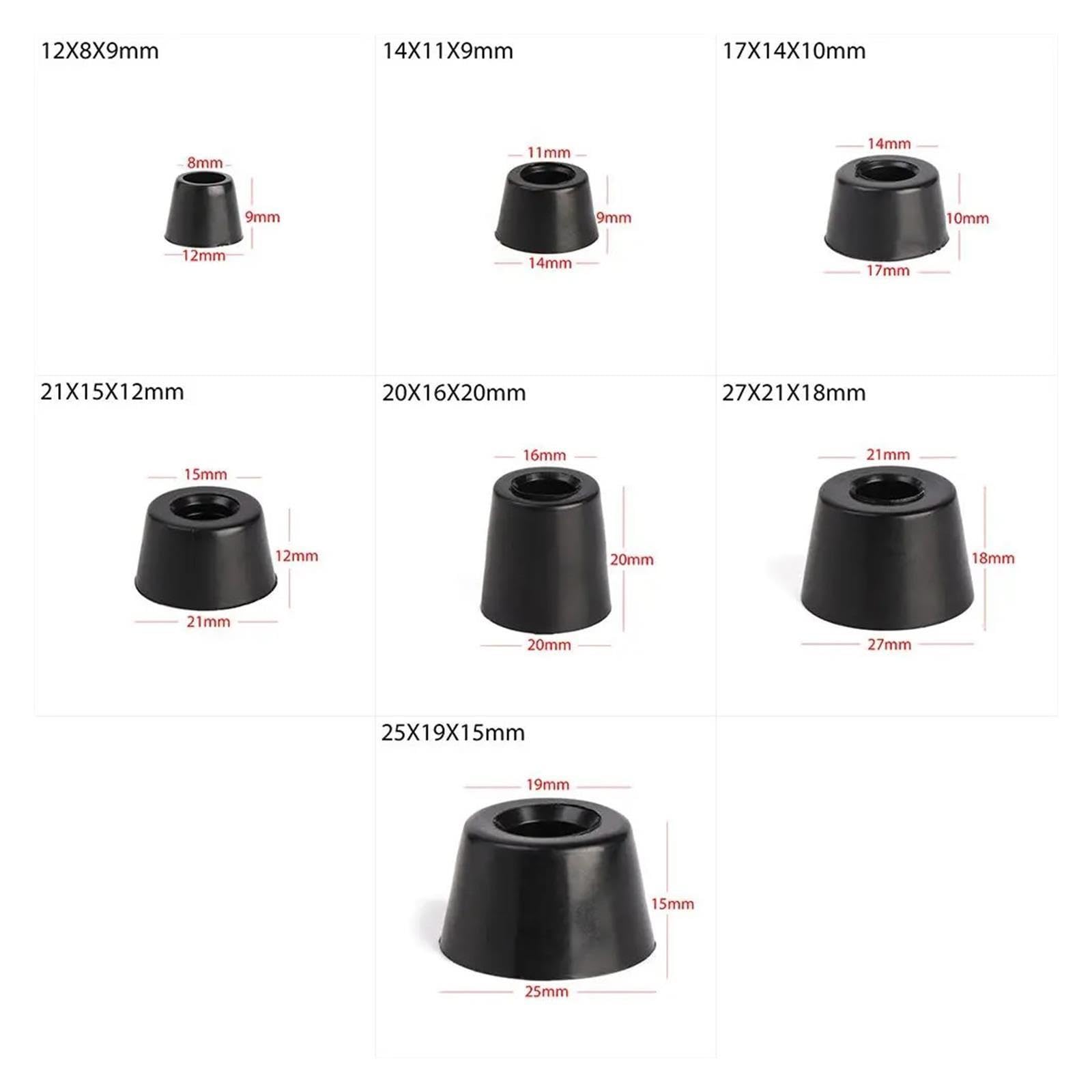 Protector Patas Sillas 100 Patas Antideslizantes for Muebles, Color Negro.
