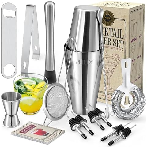 Perjoy 16 Piece Cocktail Shaker Set Cover