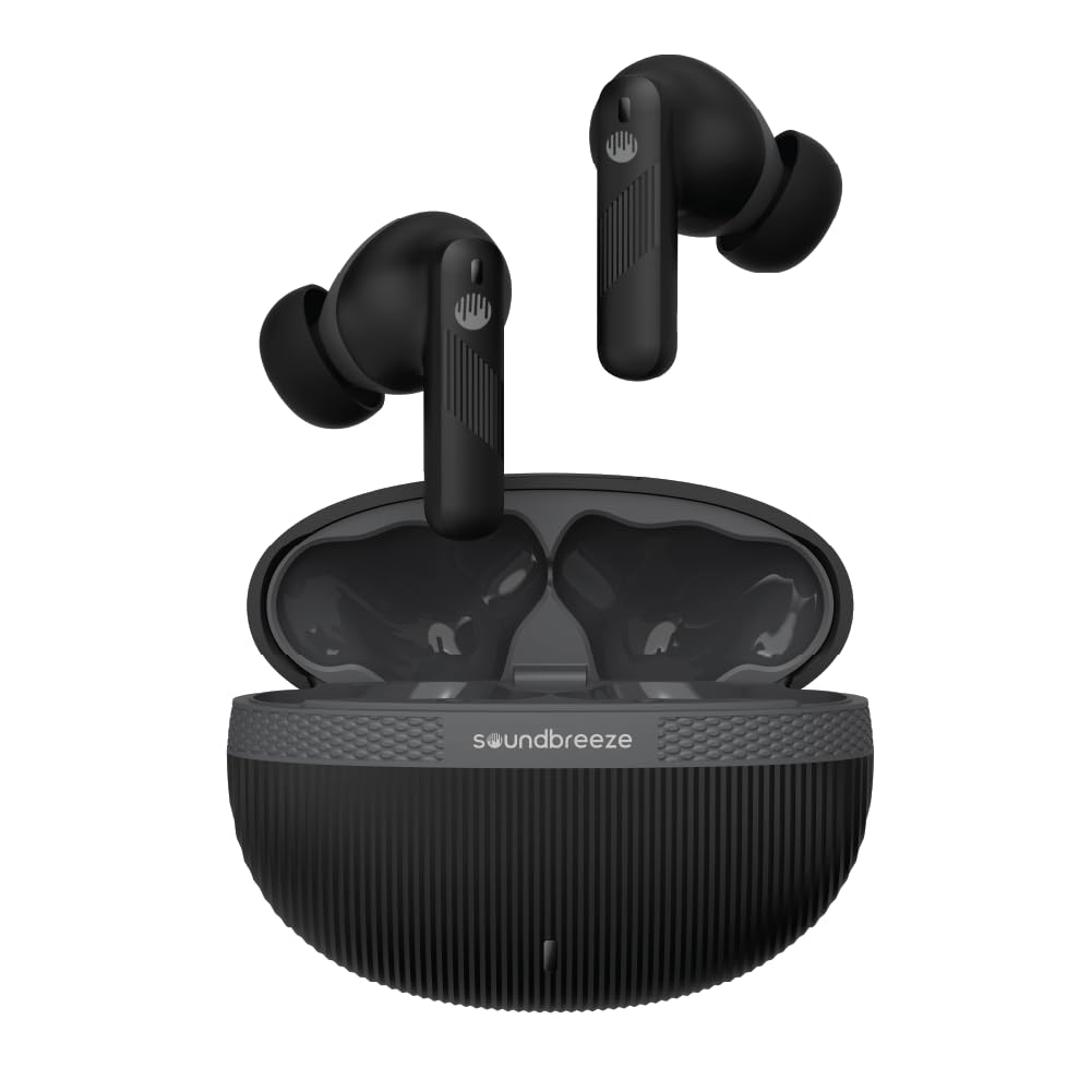 SEEKENSoundbreeze Maximus Wireless Bluetooth Earbuds - Black | 40 Hours Playtime | Premium Sound Quality | Premium Design | High Sound Quality.