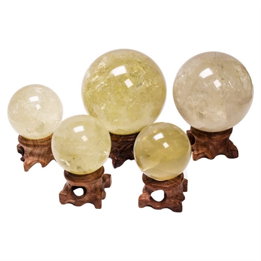1 Stück natürliche Kristallbehandlungs-Edelsteinkugel Gelber Topas-Kristallkugel 30 mm-70 mm Geeignet for Zuhause ERTEYIN (Color : 1pc 65mm)