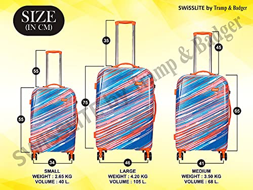 Image of Tramp & Badger Swisslite 24-Inch Hard Sided Printed Polycarbonate Check-in Luggage Trolley Bag (Color - Multi)