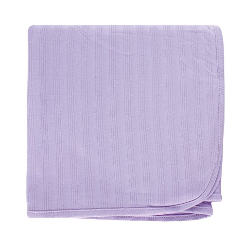 Touched by Nature Unisex Baby Organic Cotton Swaddle, Receiving and Multi-purpose Blanket, Lavender, One Size