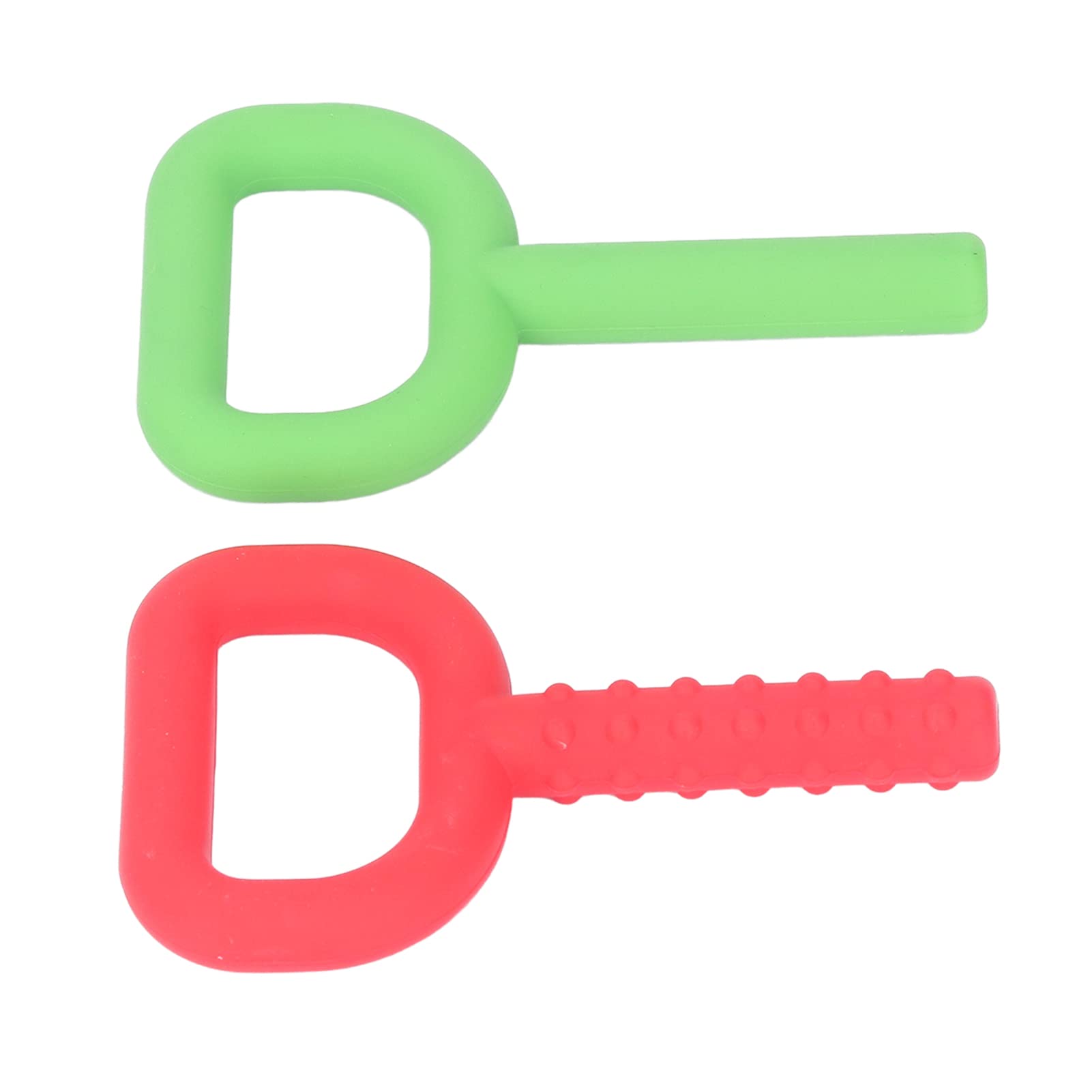 Giocattoli da Masticare Sensoriali Tenuti in Mano - 2 Pezzi D Lettera in Silicone per Bambini Autistici - Dentizione