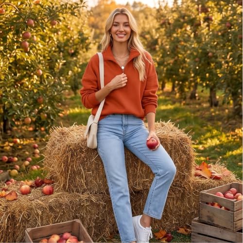 Women Zip Up Hoodie Oversized Relaxed Fleece Lightweight Sweatshirt - image 6