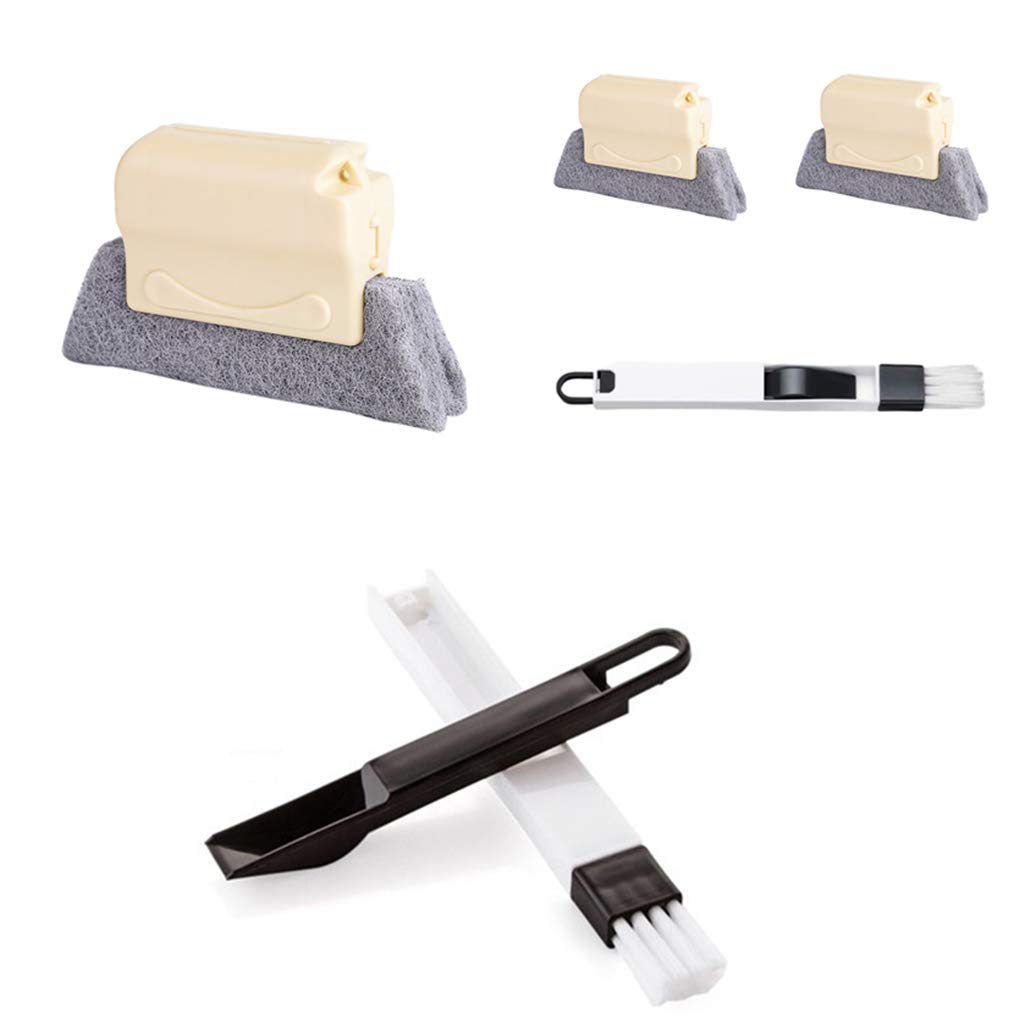 4PCS window groove cleaning brush, magic window cleaning brush, quickly clean all corners and crevices, the cleaning kit contains 3pcs window cleaning brushs（Beige3） and 1pcs dustpan. (B08MVXBXC2) Amazon Price History, Amazon Price Tracker