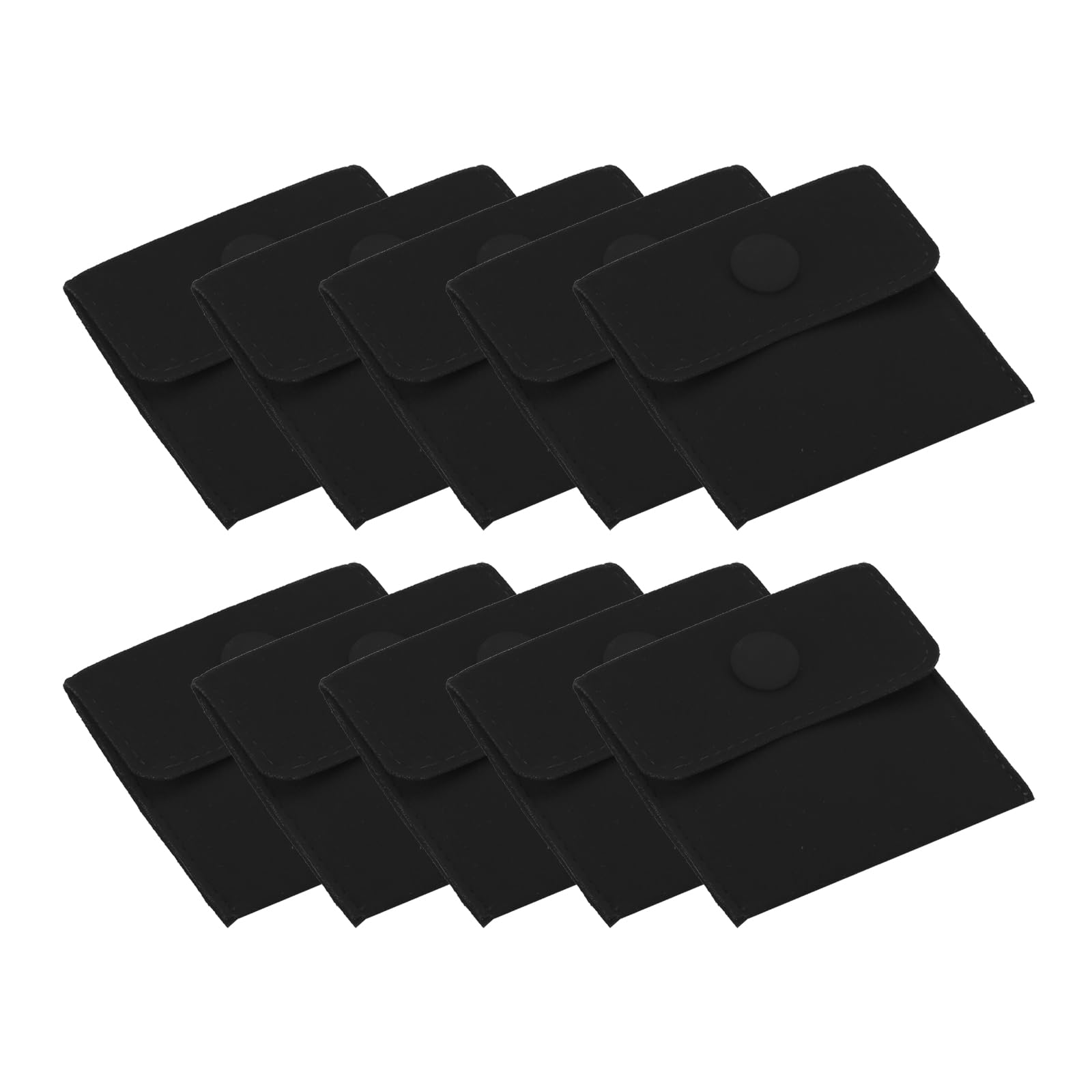 Bolsas de joyería de terciopelo negro mini sacos portátiles para relojes broches y anillos