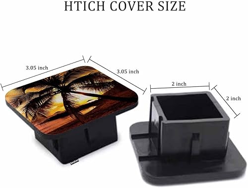 Miniatura 9 de Cubiertas de enganche para camiones Ocean Sunrise para camiones, cubierta de enganche de remolque con olas tropicales, océano, playa, mar, olas,