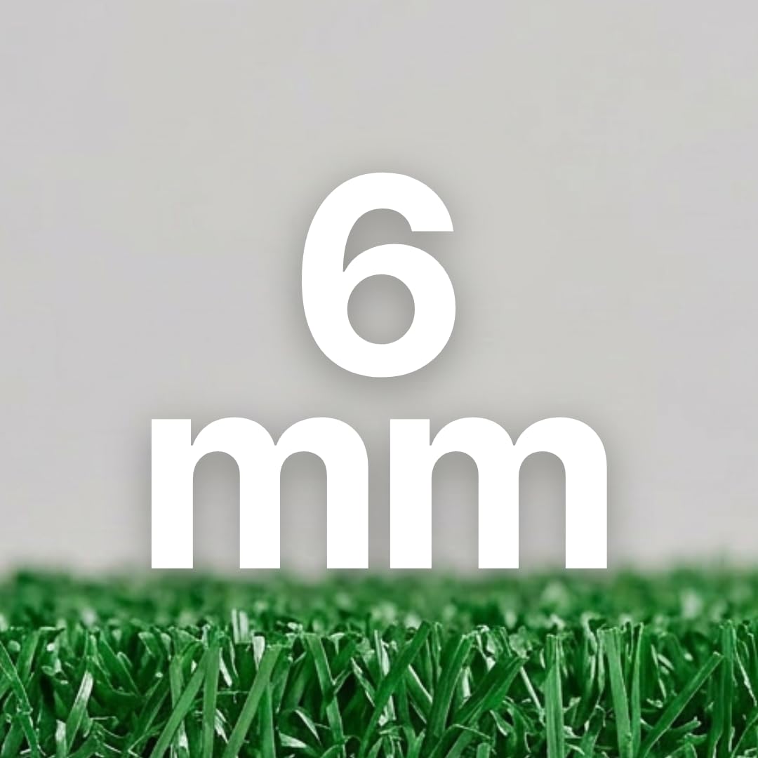TAPISO Natural Rasenteppich Kunstrasen Grün für Garten Balkone Terrassen Wintergärten - Höhe:6 mm Meterware 300 x 500 cm