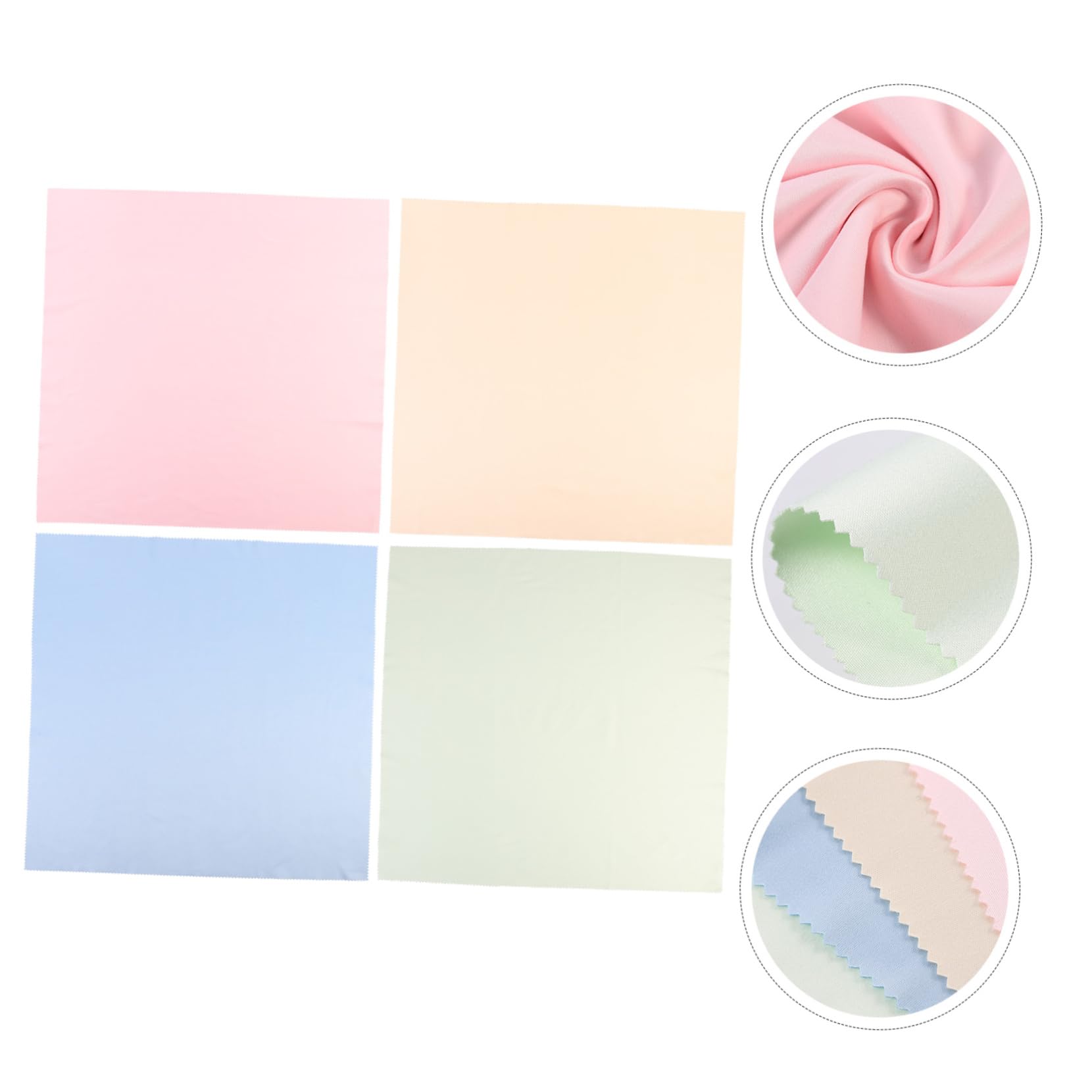 3 Juegos 4 Piezas paño de gafas grandes microfiber cloth de limpieza para pantallas trapo para limpiar anteojos lentes anteojos limpie la toalla para joyería FRCOLOR