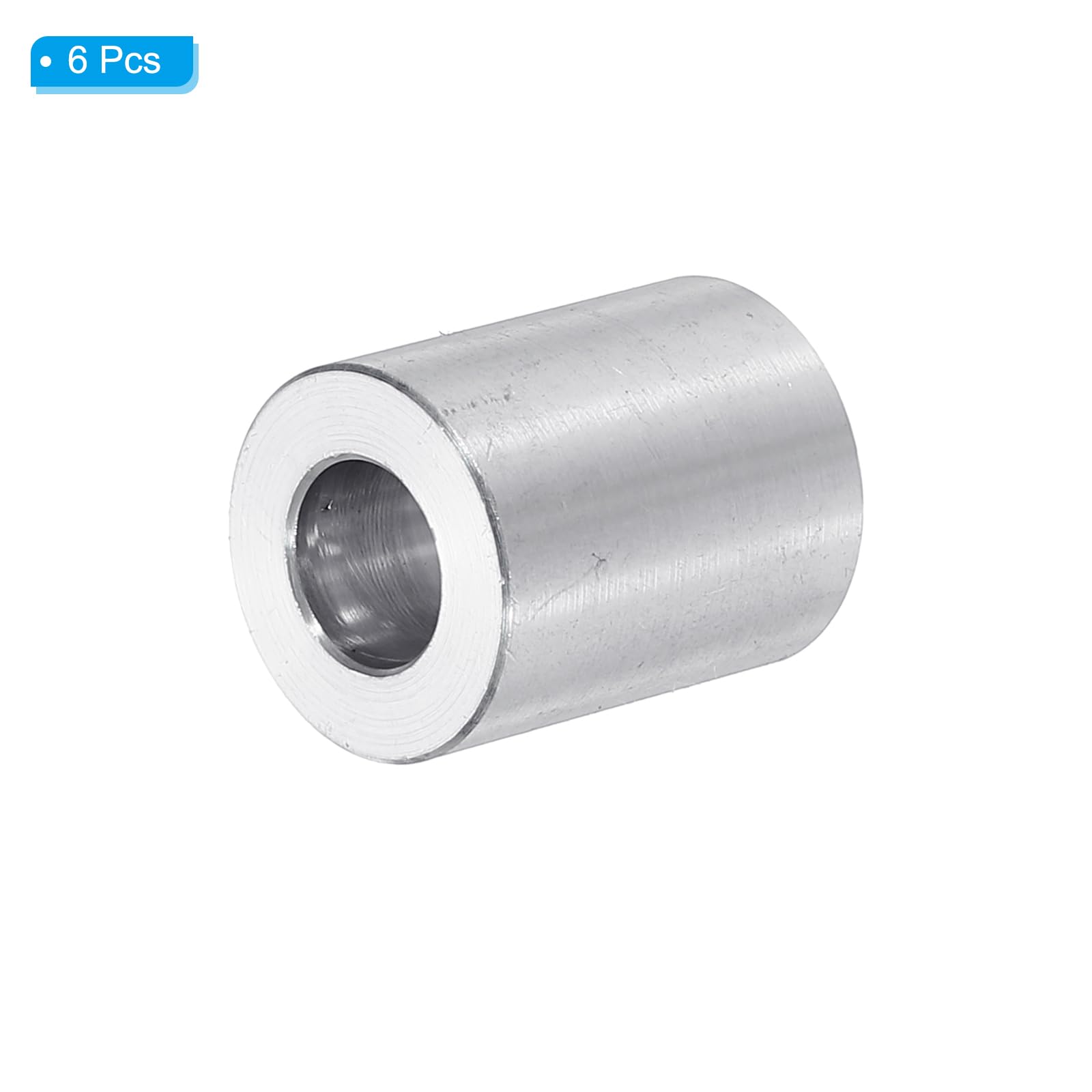 PATIKIL M8 Aluminum Spacers, 6pcs 5/16" x 5/8" Round Metal Spacers for 5/16 or M8 Screw Bolts - Image 3