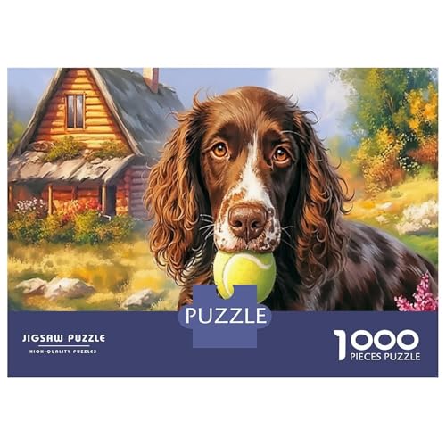 Puzle de Springer Spaniel de 1000 piezas para superar el aburrimiento con un reto extremo