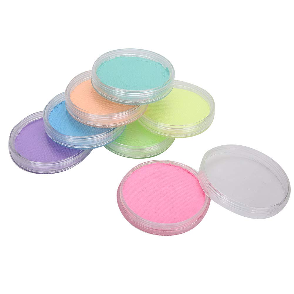 7 fluoreszierende Farben, 30 g, DIY Körperbemalungspigment, Party-Make-up, Gesichts- und Körperbemalungspigment