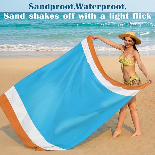 Beach Blanket Waterproof Sandproof 78''X81''/10'X9' Oversized Big Blanket - image 5