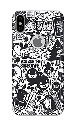 Image of Printed Hard Back Cover Case for Apple iPhone X | iPhone 10 | iPhone Xs | iPhone 10s Logo View Back Cover (Mixed Cartoon) -702