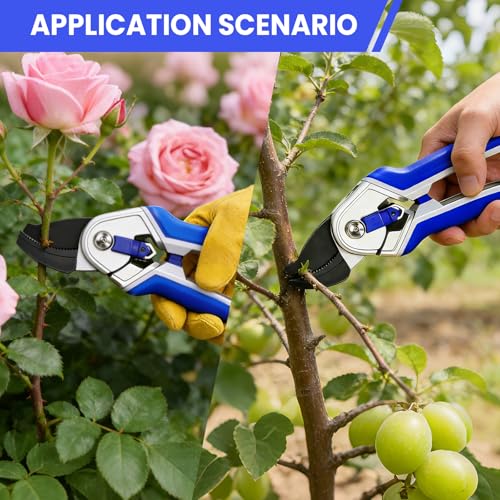 Set de tijeras podadoras Garvee 2 unidades para jardinería miniatura 6