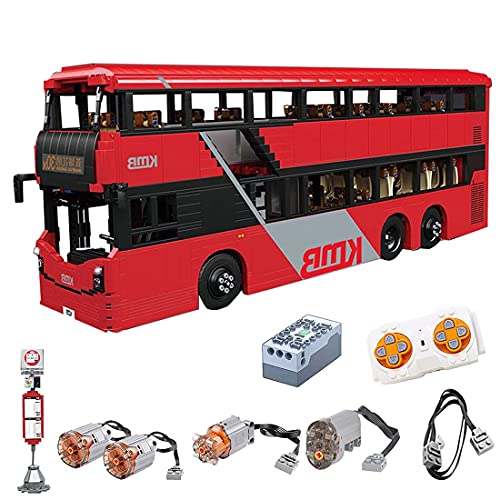 EWWEEQQ Technologie Doppeldecker Bus Baukasten 1:16 24 GHz/App RC Bus Modellbaukasten mit Motor und Fernbedienung 3542…