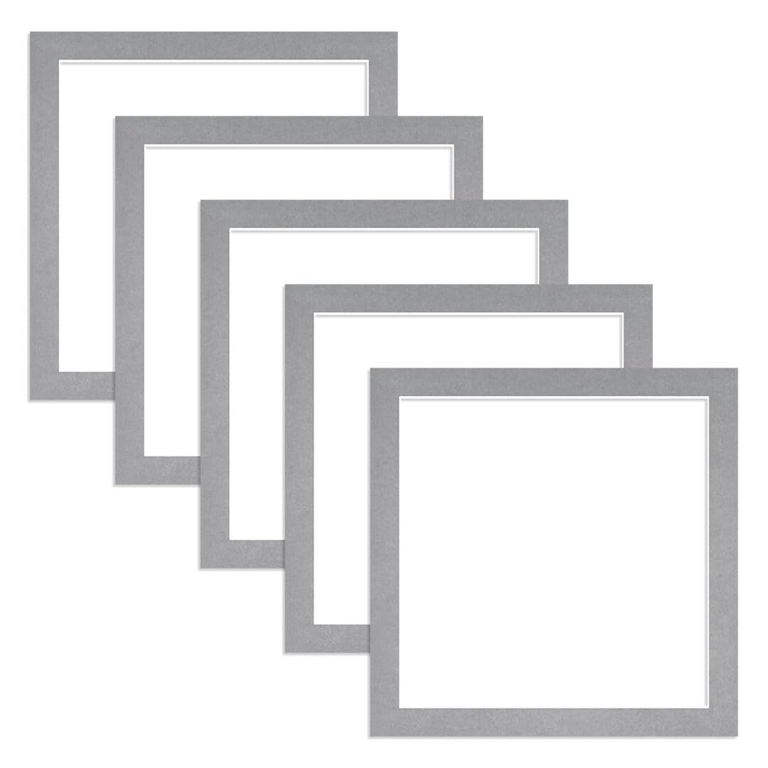 Alison Kingsgate 12X12 Silver Picture Mount - 10X10 Aperture - Pack 5 — image 1