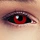 DESIGNLENSES Rot schwarze große farbige Full Sclera Kontaktlinsen mit 22mm Durchmesser, 1 Paar (2 Stück) + Aufbewahrungsbehälter Saw
