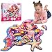 BenBen Floor Puzzles for Kids, 52 Piece Jumbo Mermaid Puzzle for Kids Ages 4-6, Large Jigsaw Puzzle for Toddlers 3-5, Mermaid Toys Birthday Gift for Girls Boys
