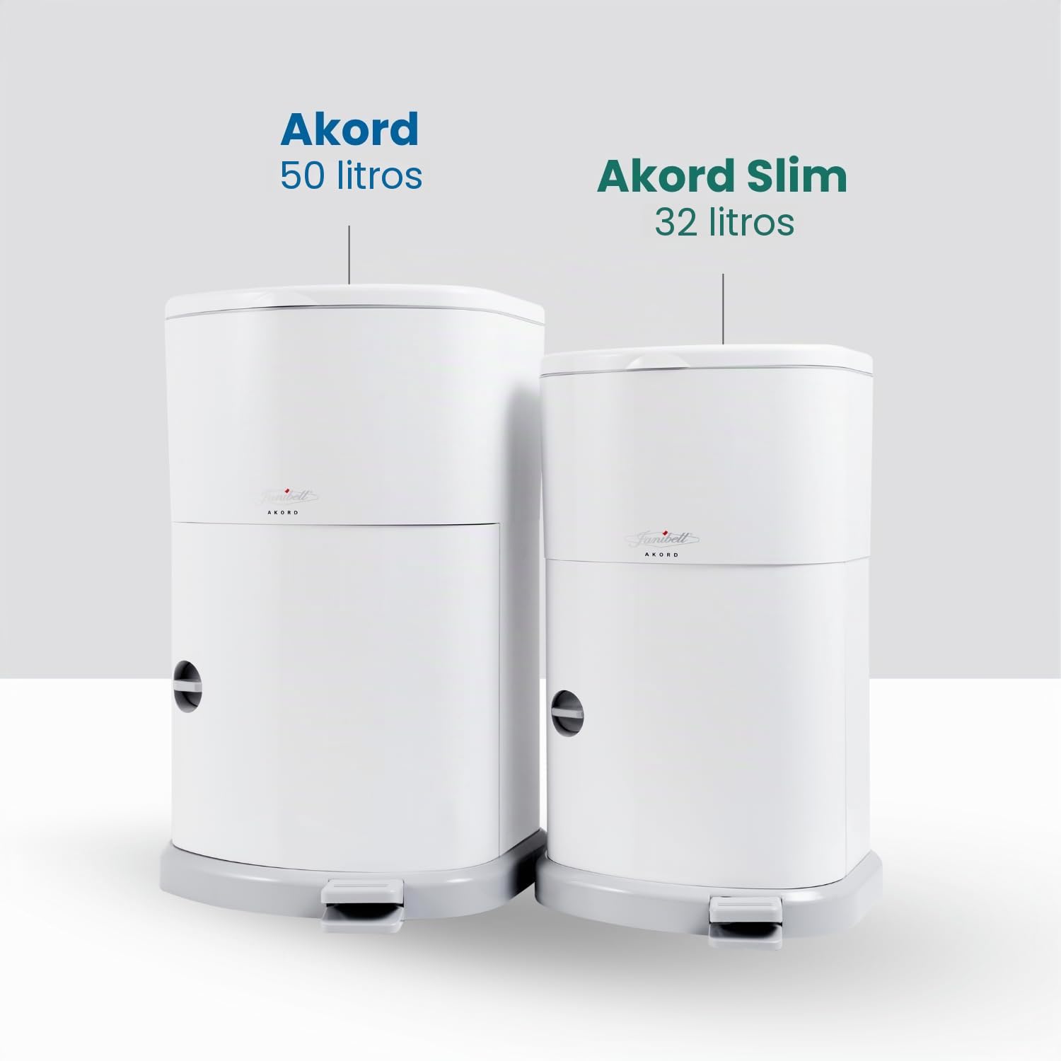 JANIBELL Akord Slim - Cubo de basura para pañales, 26 l, para adultos, sistema de eliminación de pañales discreto, eliminación de materiales para incontinencia