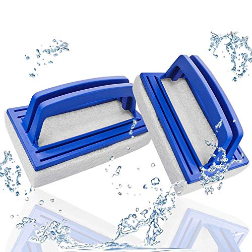 Wohlstand 2 Stück Pool Schwammbürsten Pool Wandbürste Poolbürste Reinigungswerkzeuge Schwimmbadbürste Poolreinigung Handschrubber für Wasserlinienwäscher,Spas,Schwimmbad,Whirlpools Aquarium