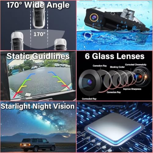 Caméra de recul CCD vision nocturne VW Tiguan anti-collision