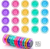 【Magnete für Magnettafel】: Planungsmagnete, die mit glattem, rundem Kunststoff überzogen sind, der sicher und robust genug ist, damit Sie ihn lange verwenden können, verblassen oder sich leicht verformen eine tolle Geschenkauswahl für Zuhause und Küche.