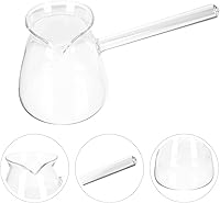 Vista 8 de Angoily Cafetera turca de vidrio calentador de leche olla mini cacerola sopa calentador de mantequilla chocolate fundido pequeño utensilios