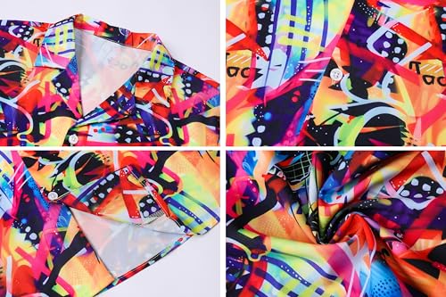 Image of Cromoncent Matching Hawaiian Outfits for Family, Dad and Son Matching Luau Beach Tropical Shirts Mommy Daughter Tropical Sets