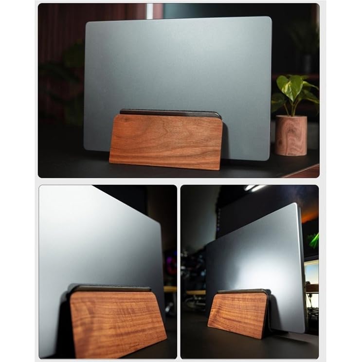Supporto Verticale for Laptop da scrivania, Supporto Portatile in Legno di Noce for Laptop