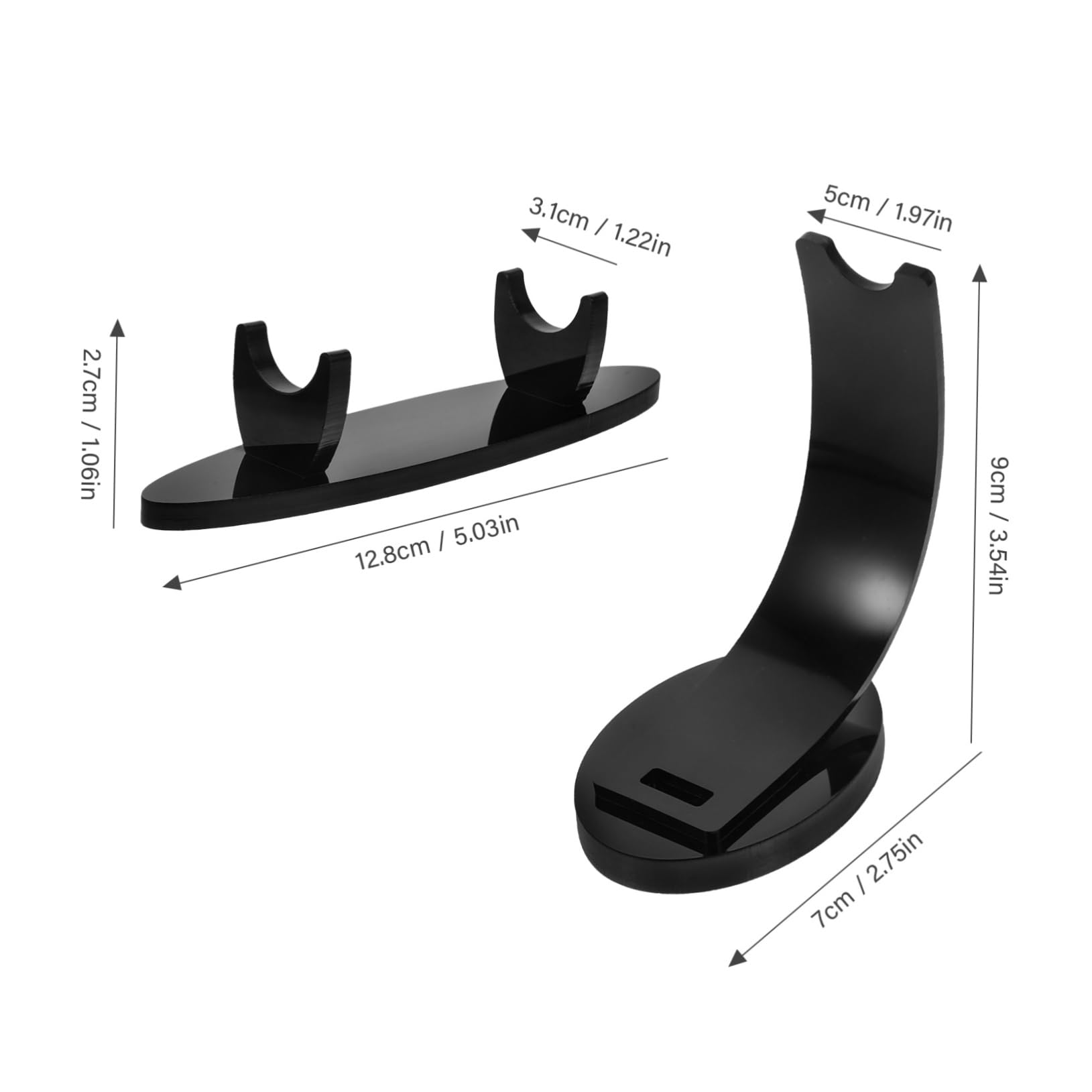 SHINEOFI 10 Stk Stifthalter Aus Acryl Nagelkunst Stifthalter Inhaber Punkt Für Augenbrauen Vertikaler Stiftständer Halter Für Füllfederhalter Durchsichtiger Black