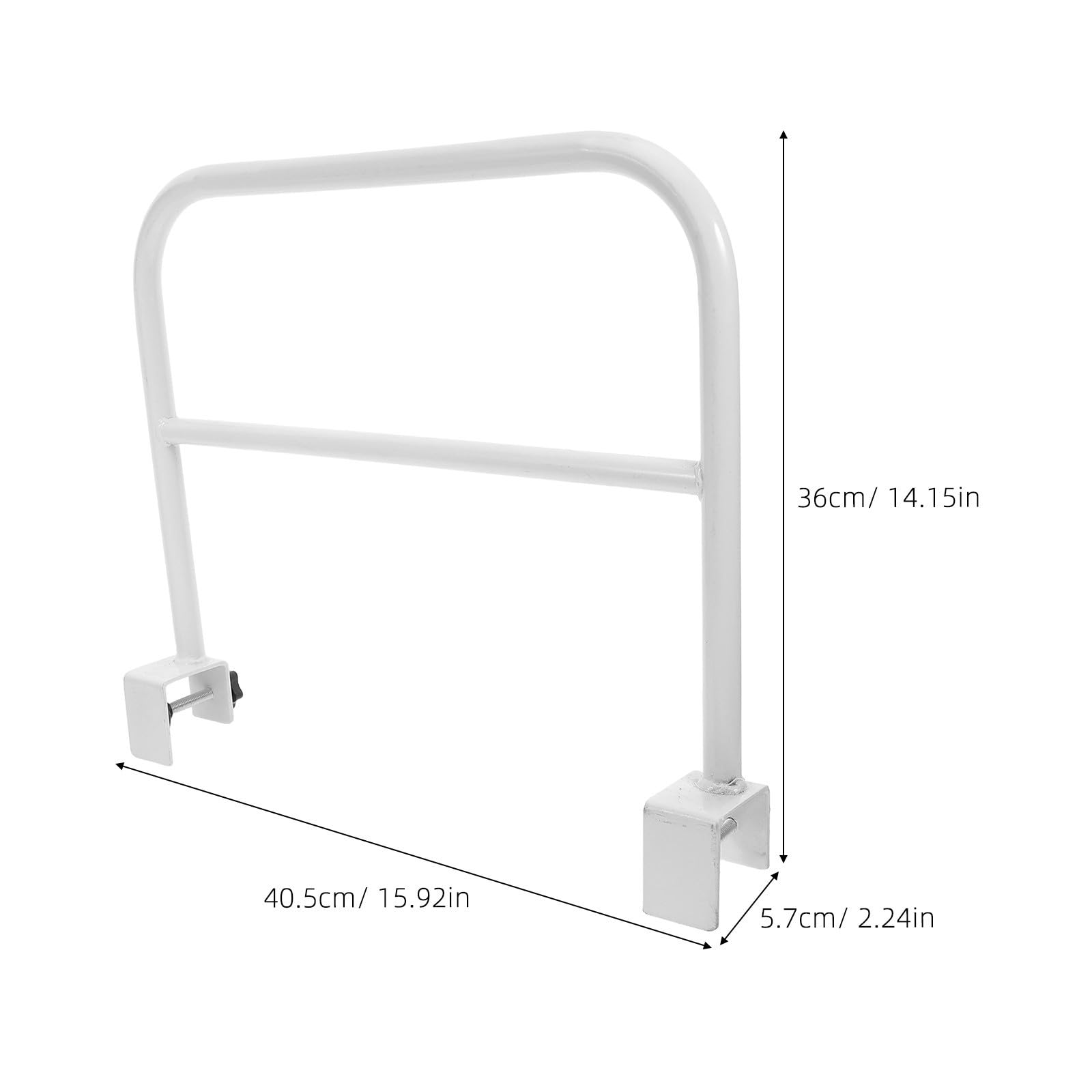 Sponda di Sicurezza in Ferro per Letto Singolo Bianco 40x30 Cm Portatile per Emergenze Notturne Neonati e Anziani