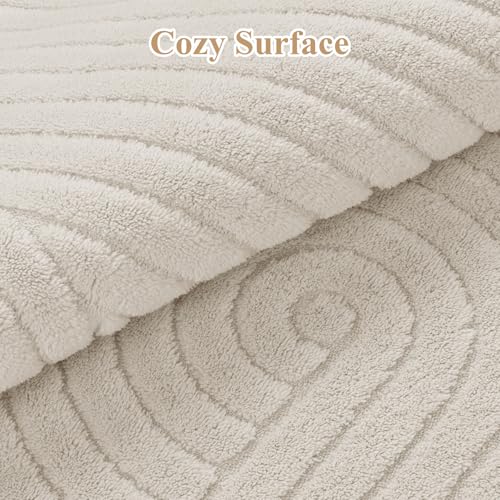 Tapete decorativo beige 5x7 ft U'Artlines miniatura 3