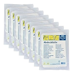 Ciret 10048-008 afdekfolie 8 x 4 x 5 m 8 stuks Single 8x 4x5m transparant